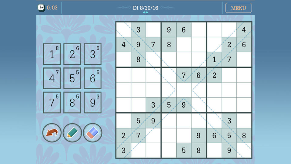 Daily Diagonal Sudoku kostenlos spielen bei RTLspiele.de